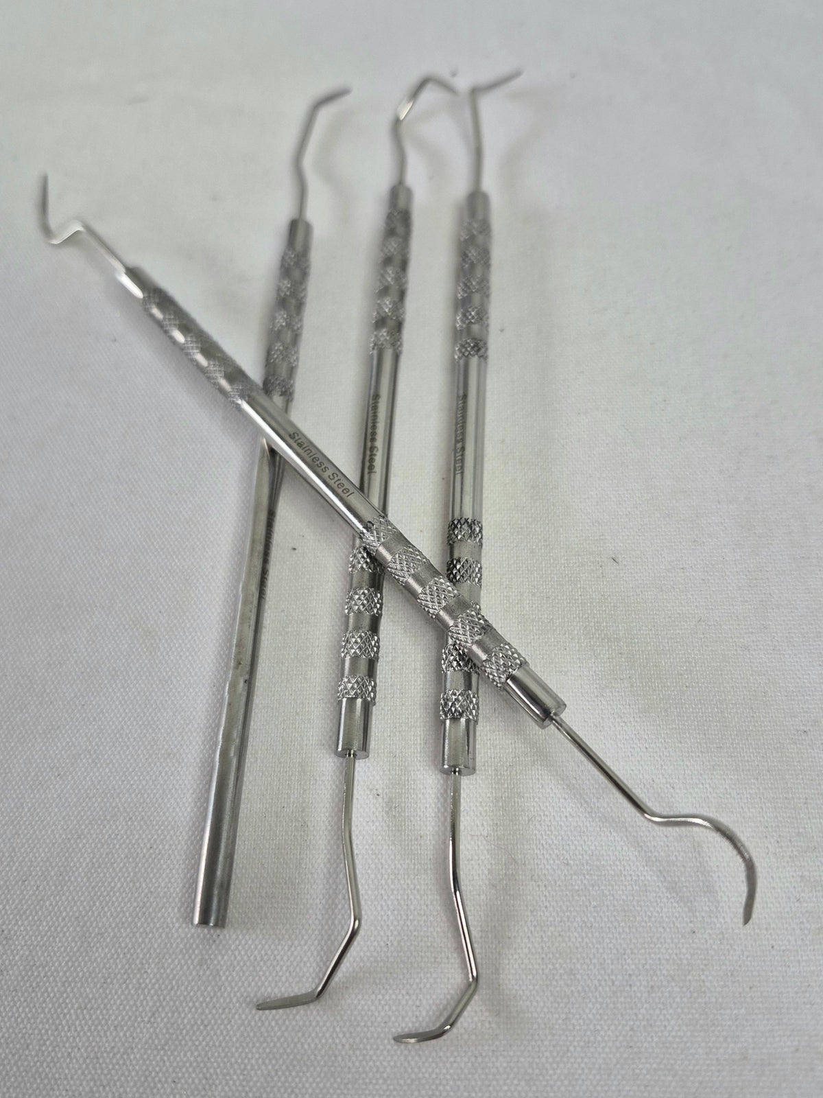 Tamsco Dental Pick Tool Set, 4 Piece, Silver, Industrial Grade
