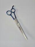 grooming shear 8.5 in curved, blue handle