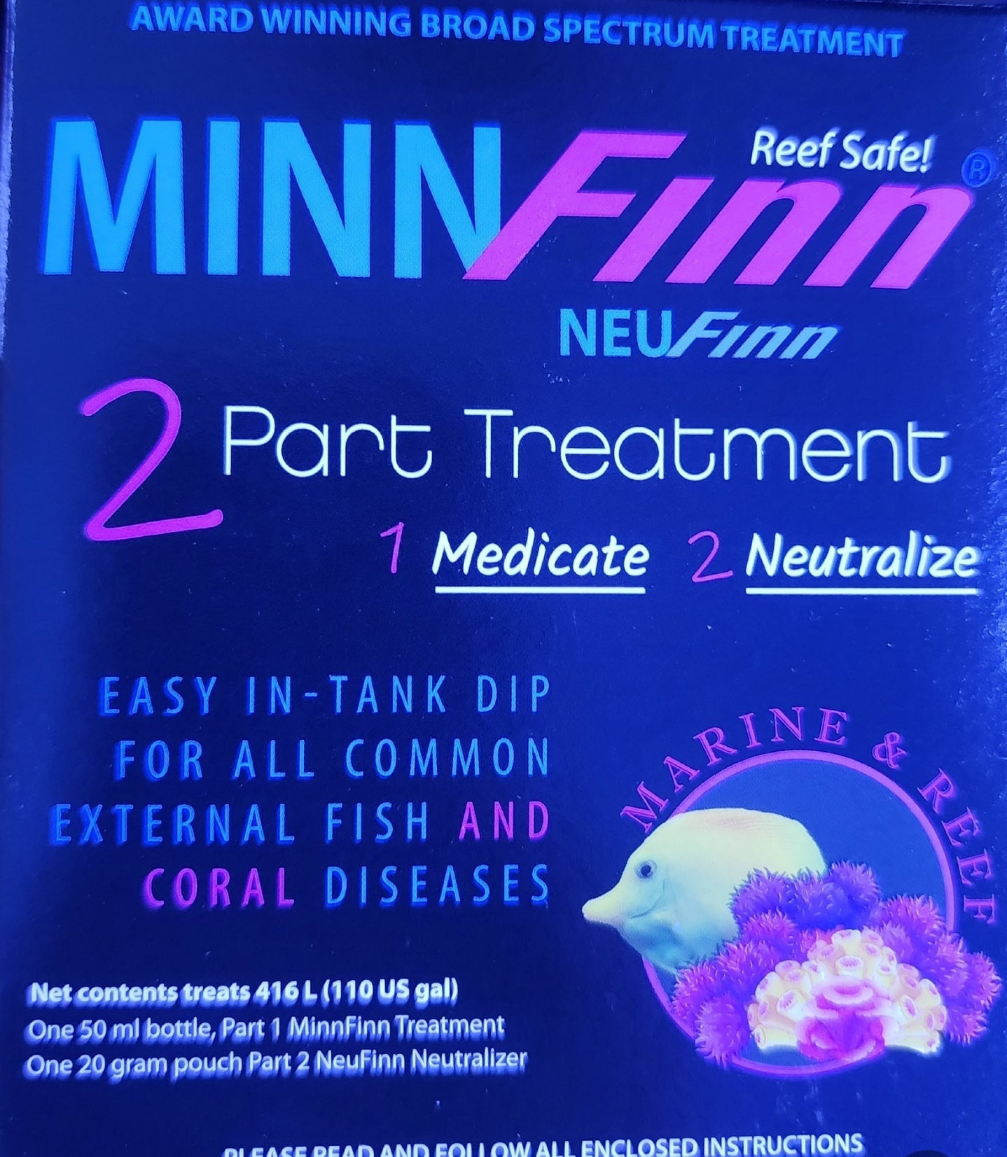 Minnfinn reef safe marine treatment - Shipwreck Cove Corals