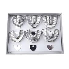 Set of 6 Impression Trays (S,M,L) Perforated - 3 Upper & 3 Lower
