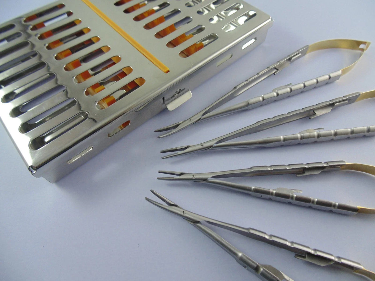 Castroviejo Needle Holders set of 4, Tungsten Carbide