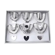 Set of 6 Impression Trays (S,M,L) Perforated - 3 Upper & 3 Lower